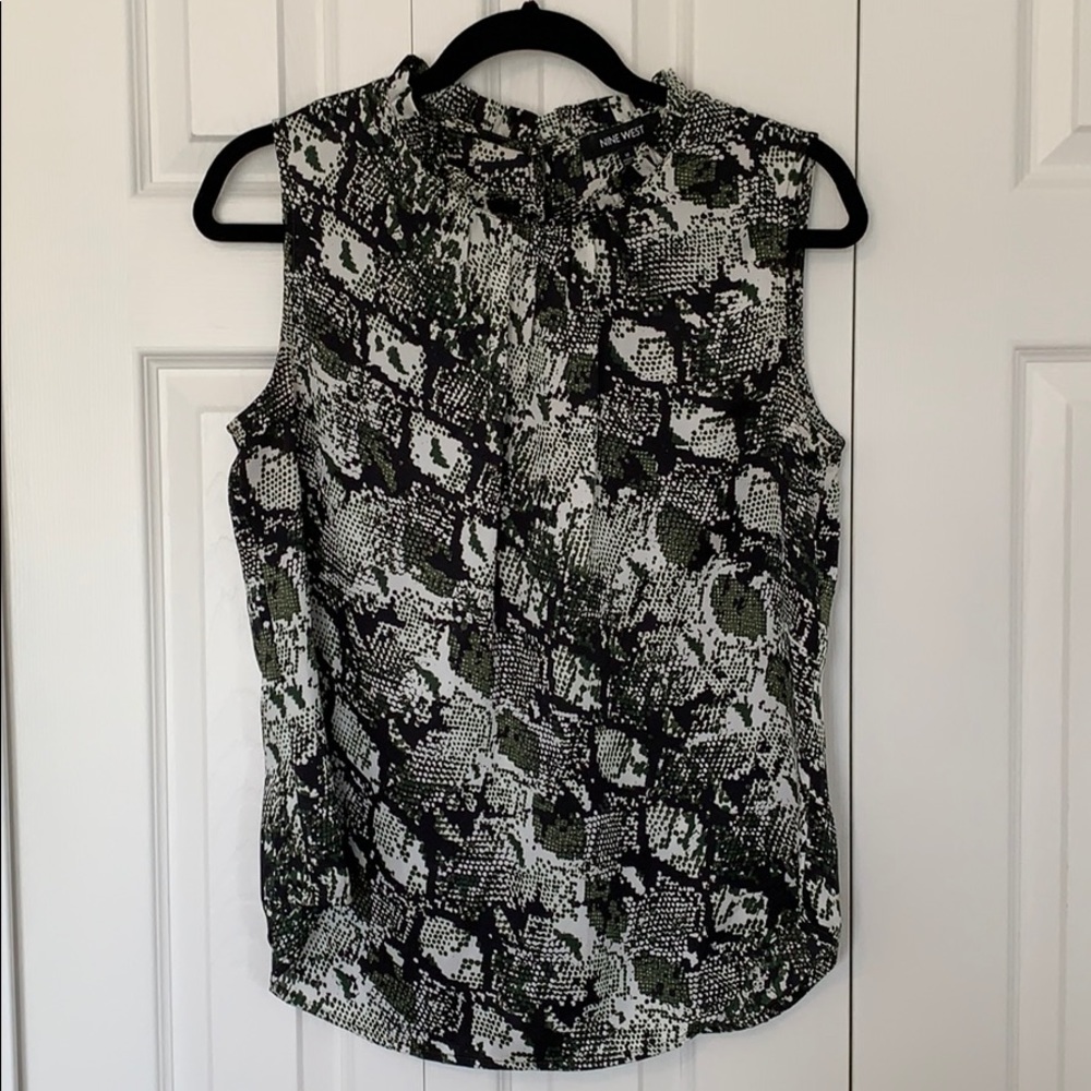 Women’s Snakeskin Patterned Nine West Blouse Med